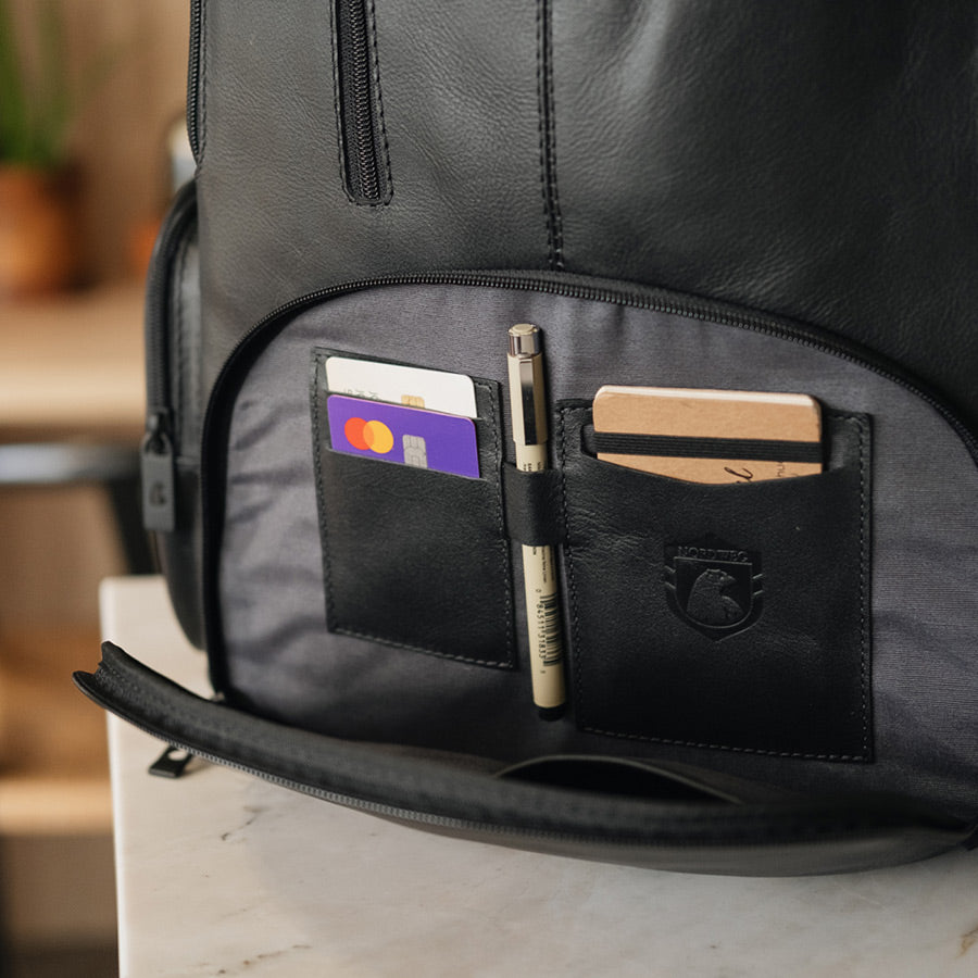 Mochila de couro para notebook Nordweg NW072B