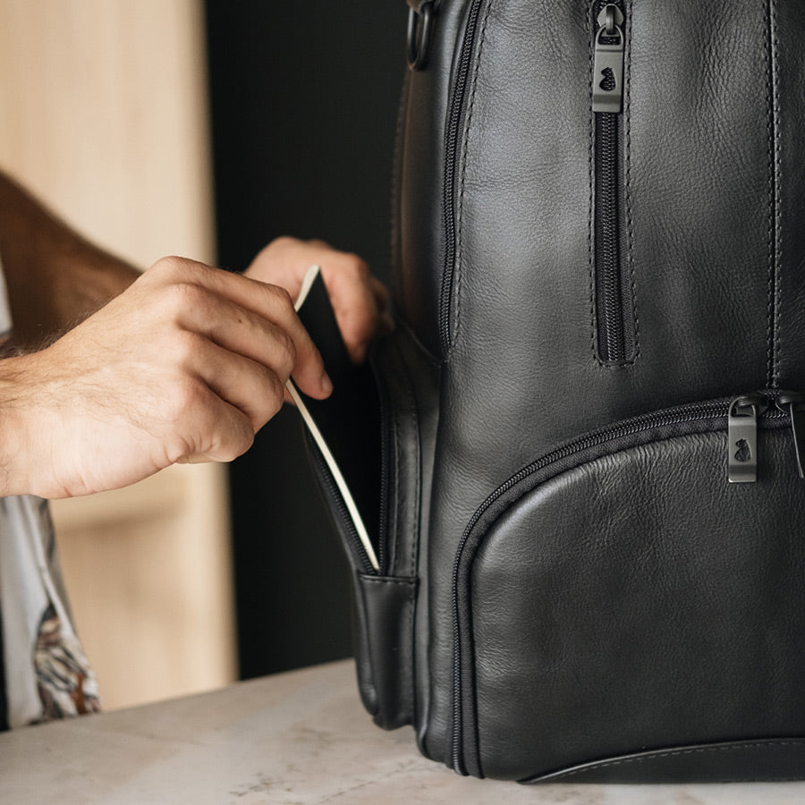Mochila de couro para notebook Nordweg NW072B