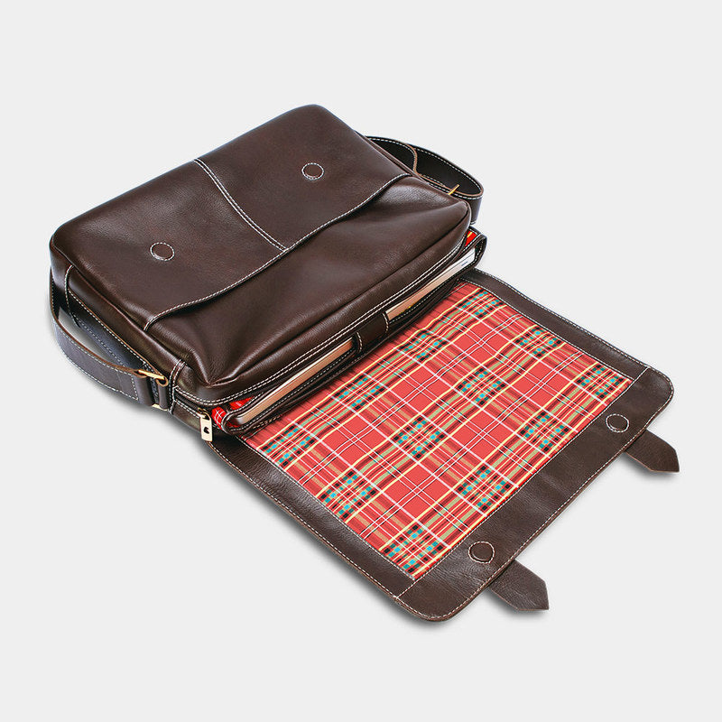 Bolsa masculina de couro para notebook Schuster NW066