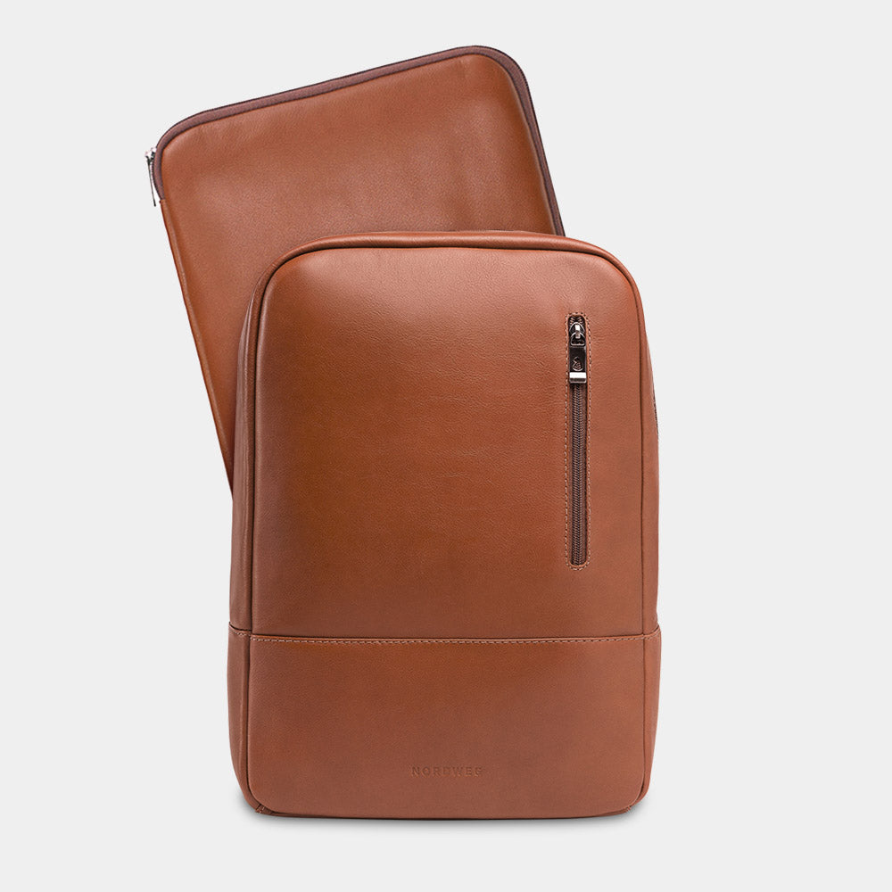 Mochila de couro para notebook Nômade NW089A