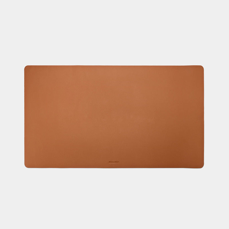 Desk pad de couro Workplace NWA07 na cor caramelo — vista superior